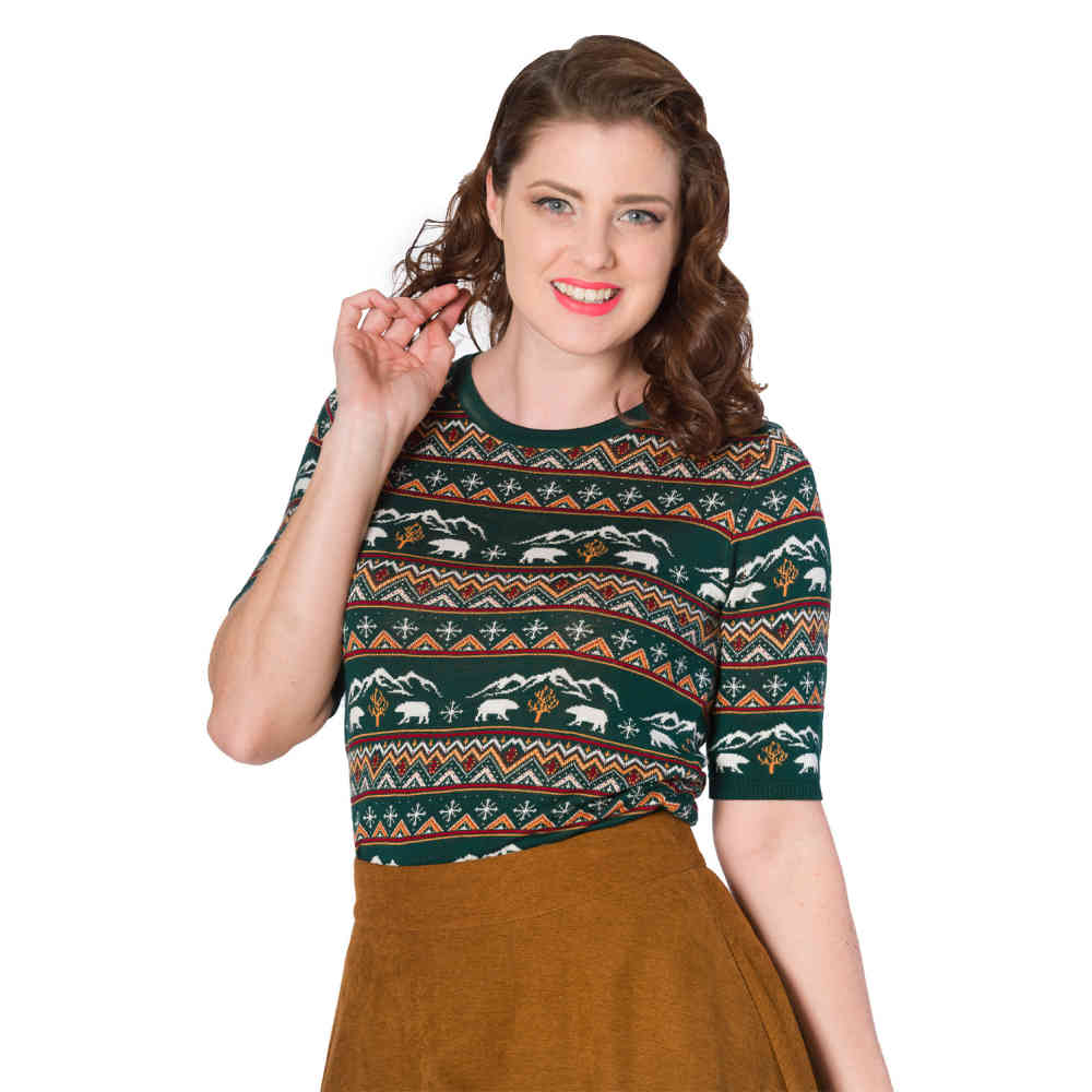 Dancing Days - CHRISTMAS BEAR Christmas sweater - Green